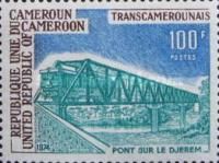 Train on Djerem River Bridge