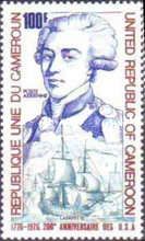 Marquis de Lafayette and Sailing Ships in Battle