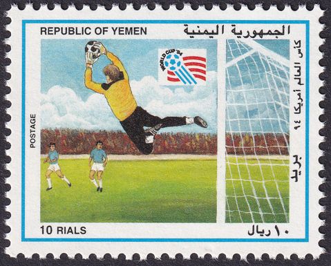 Goalkeeper catching ball