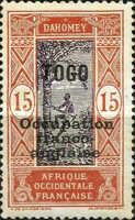 Stamp of Dahomey overprinted