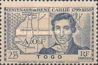 René Caillié (1799-1838), french explorer; Map with itinerar