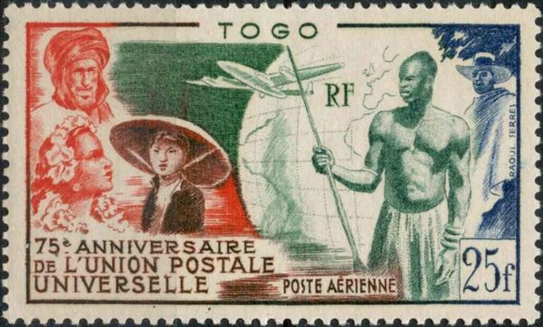Globe and inhabitants of the French colonies