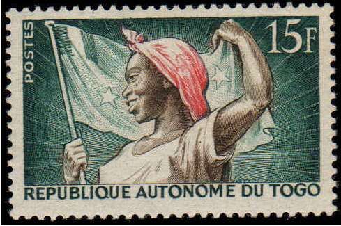 Togolese with New National Flag