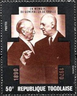 De Gaulle and Konrad Adenauter