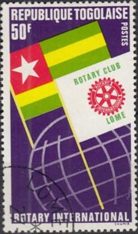 Flags and globe