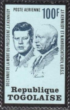 John F. Kennedy and Nikita Krushchev