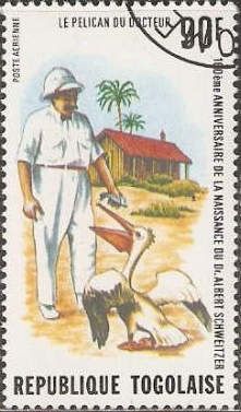 Dr. Albert Schweitzer with Great White Pelican