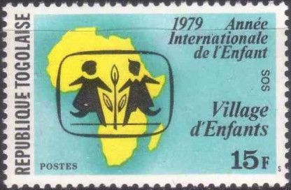 Map of Africa, Children’s Village emblem, horiz.