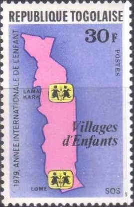 Map of Togo with location of Children’s Villages