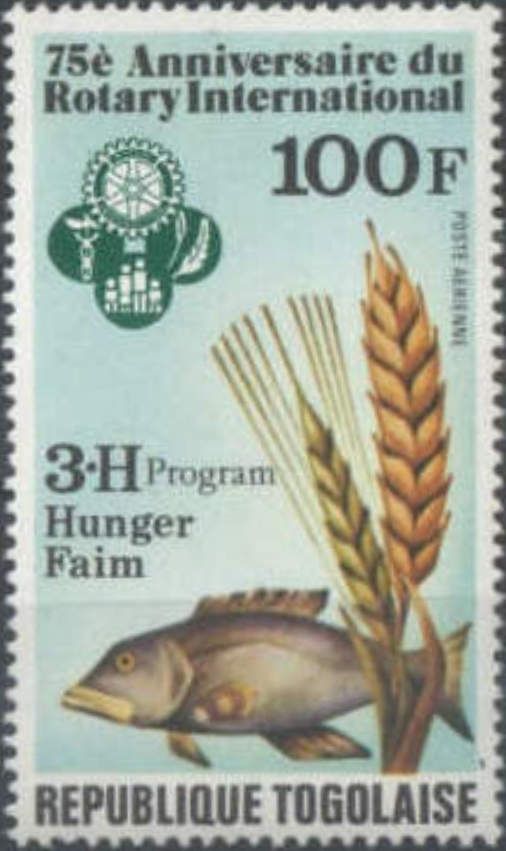 3-H emblem, fish and grain