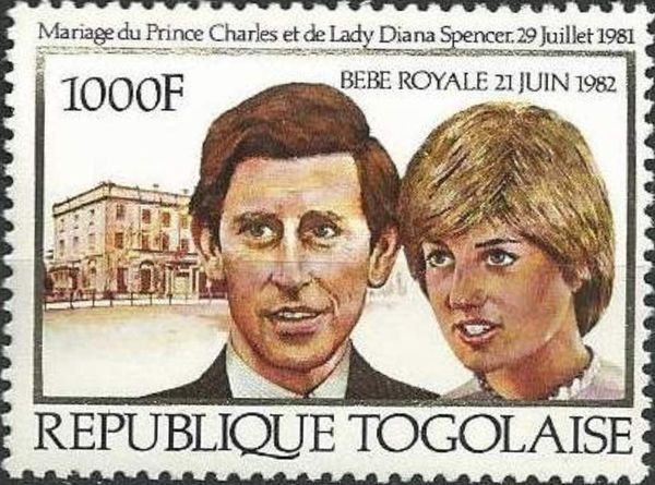 Wedding of Prince Charles and Diana Spencer, overrprint