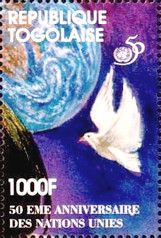 UN50 Earth and Dove from Souvenir Sheet