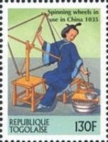 Spinning wheels in use in China