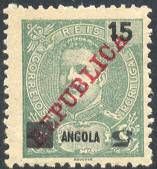 King Carlos I overprinted "REPUBLICA"