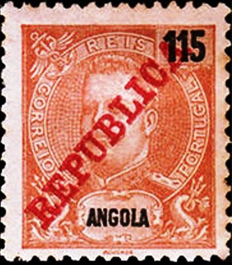 King Carlos I overprinted "REPUBLICA"