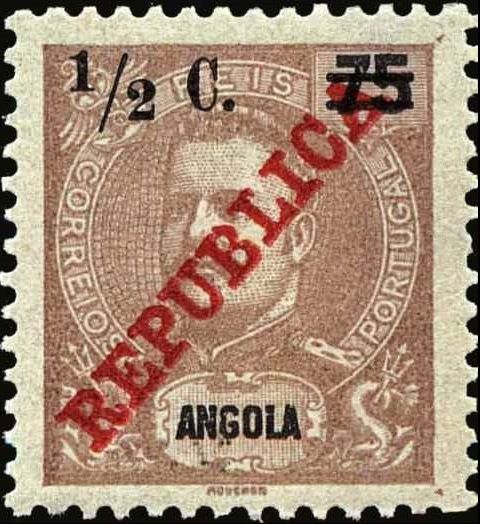 King Carlos I - overprinted "REPUBLICA" and surcharged