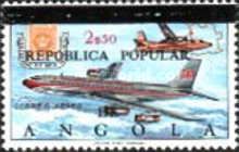 Boeing 707 jet & Angola #2- overprint