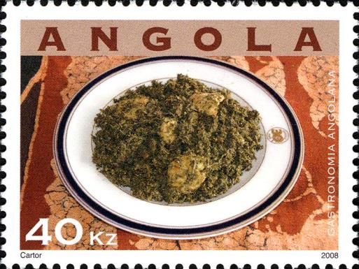 Manioc leafes with prawns