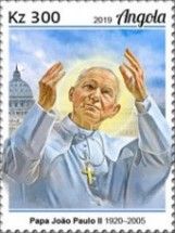 Pope John Paul II with St. Peter's Basilica