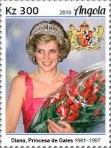 Princess Diana with Bunch of Flowers