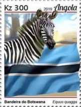 Flag of Botswana & Equus quagga