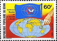 Globe and flag