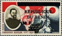 Kepler, trajectories, satellite and rocket overprinted