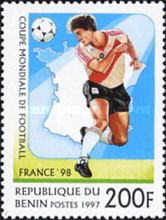 Soccer player and map of France