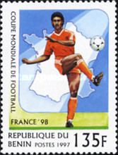 Soccer player and map of France