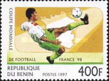 Soccer player and map of France