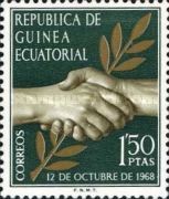 Clasped hands and laurel