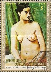 A. Derain : Nude Woman in front of green hanging