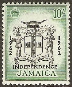 Arms of Jamaica - overprinted