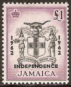 Arms of Jamaica - overprinted