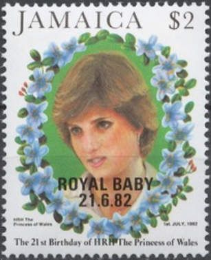 Diana, Princess of Wales Overprinted ROYAL BABY 21.6.82