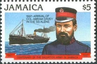 Abram Davey on the S.S. Alene, 1887.