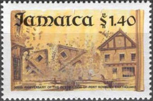 Destruction of Port Royal by earthquake