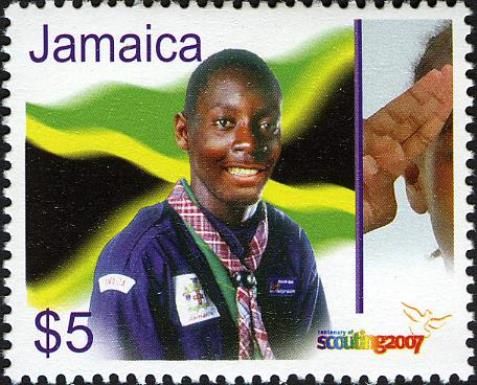 Boy scout, Jamaican flag