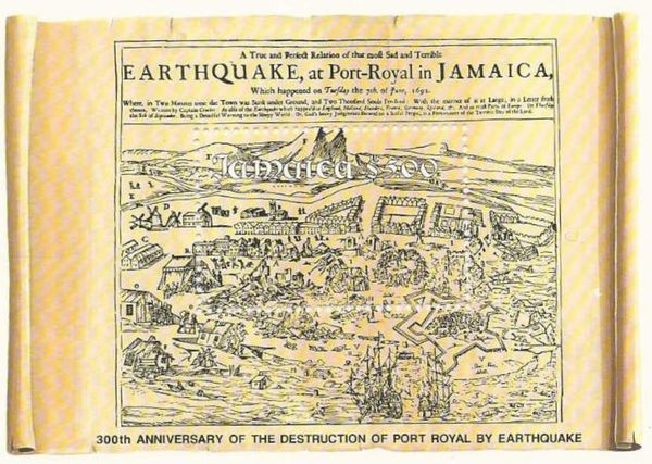 Destruction of Port Royal by earthquake