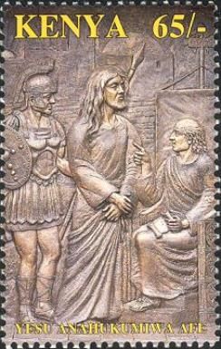 Jesus appears before Pilatus