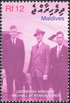 Lindbergh, Mahoney and Hall at Ryan Airlines