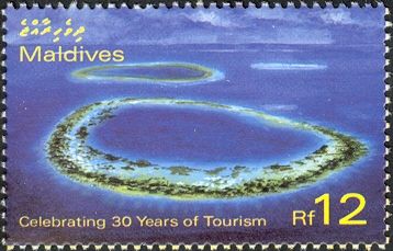 Celebrating 30 years of tourism - aerial view of Atoll