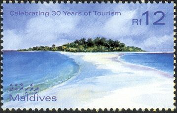 Celebrating 30 years of tourism - view of an atoll