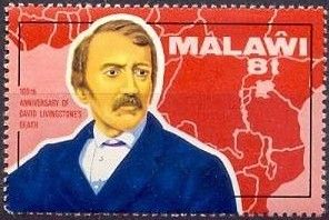 Dr. Livingstone and Map of  Africa