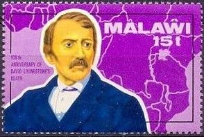 Dr. Livingstone and Map of  Africa