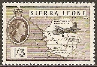 Airplane and Map of Sierra Leone