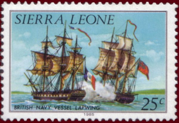 Naval battle between the French and British