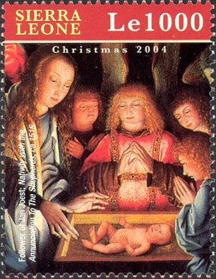 Nativity with the Annunciation to the Shepherds, by J. Joest