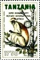 Zanzibar Red Colobus overprinted