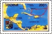 Map of Columbus’ first voyage